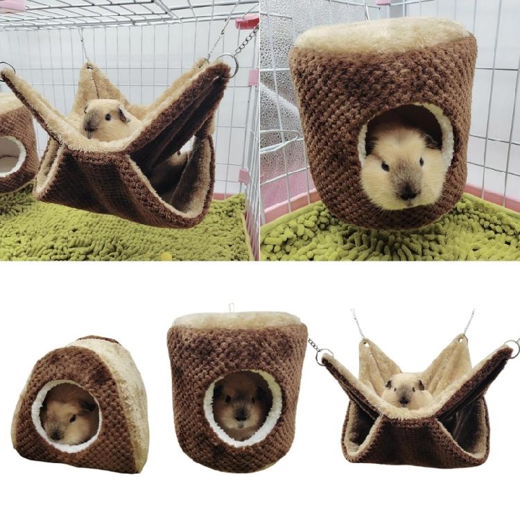 Hamster Warm Bed Hammock Small Pet Plush House for Guinea Pigs Squirrels