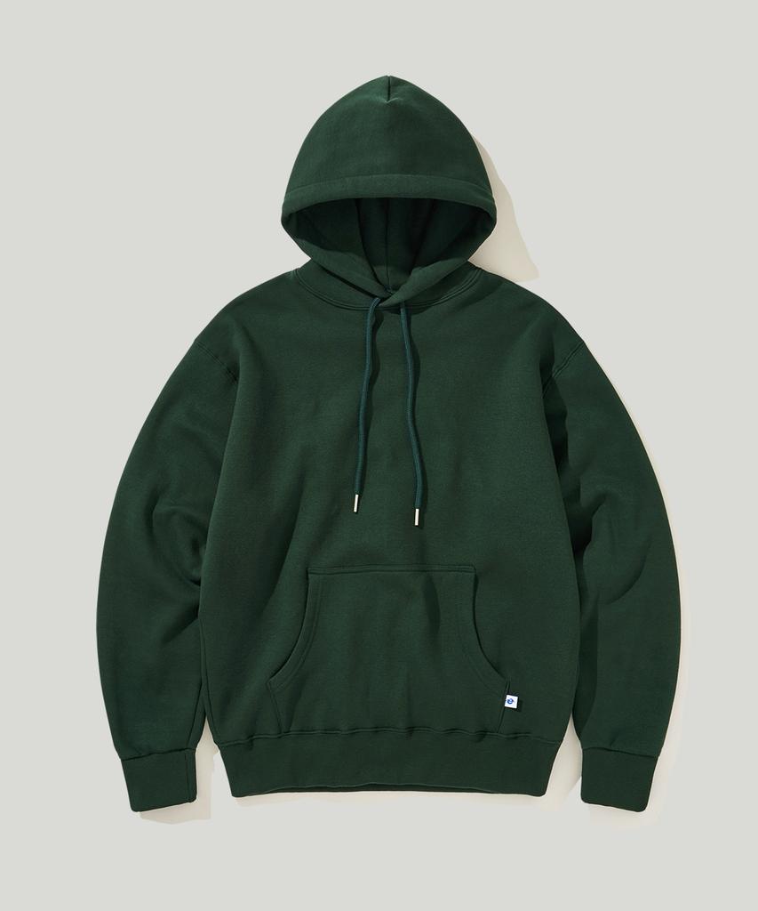 Double Cotton Fleece Hoodie Dark Green
