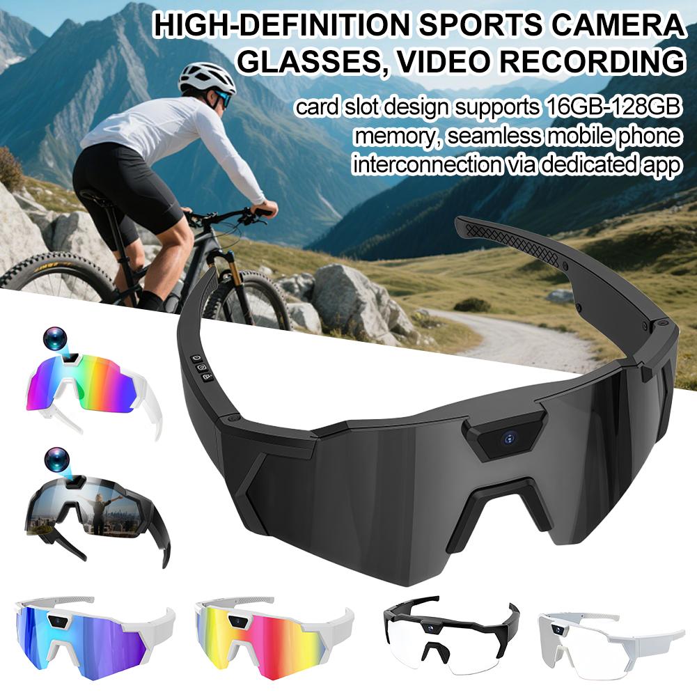 HD Video Glasses Action Camera Sunglasses Smart Glasses Sports Glasses Bicycle Motorcycle Driver Recorder Camera Glasses