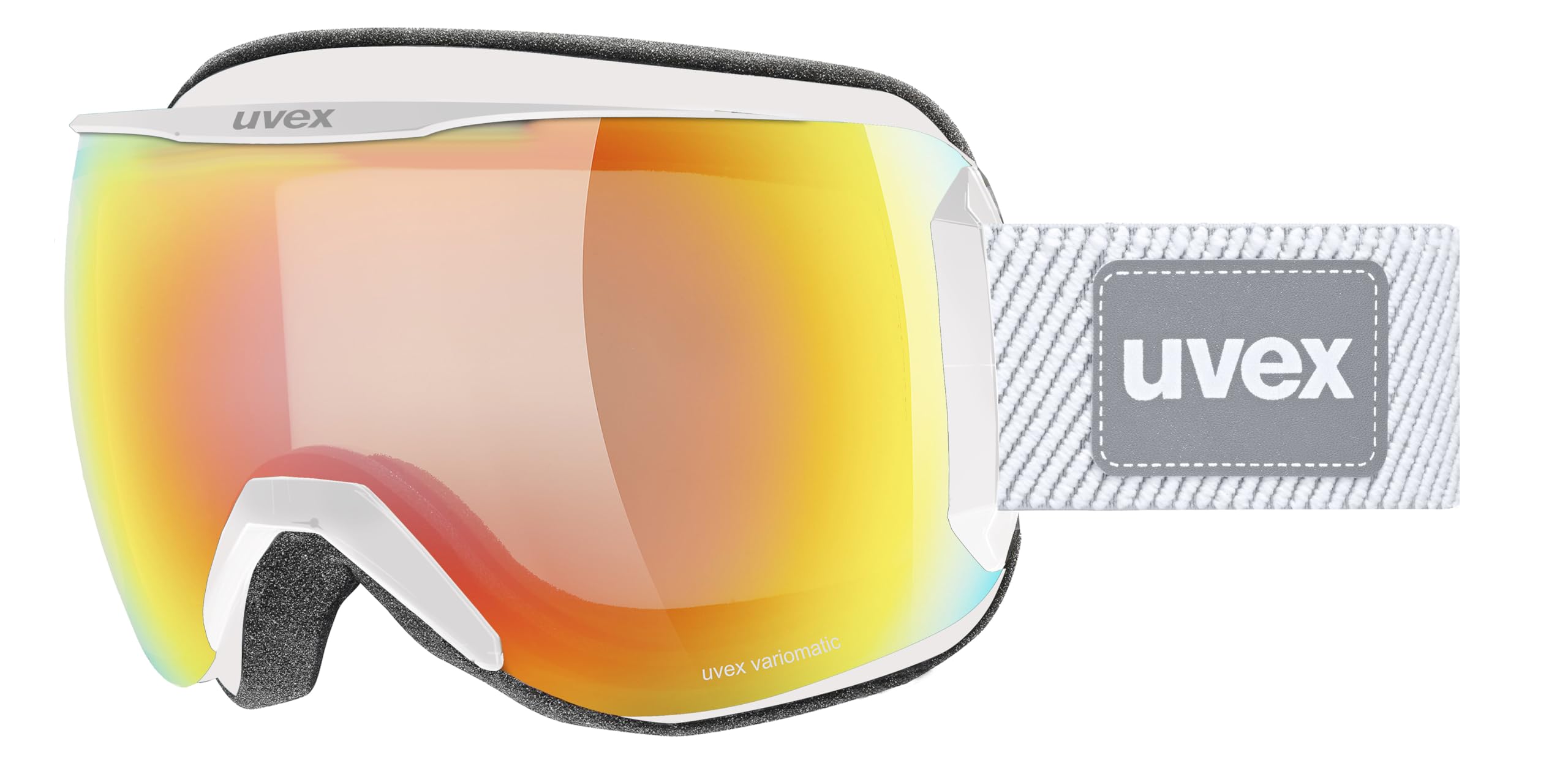 

Uvex 2100V Downhill Ski and Snowboard Photochromic Mirror Glasses Asian Fit Goggles, Unisex, Lens, Compatible,
