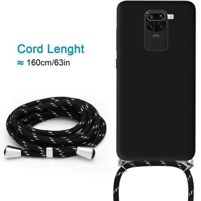 Coque - Samsung - A22 5G - Souple - Protection Anti-Rayure - Cordon Noir