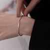 925 Sterling Silver Möbius Loop Open Bangle Women's Bracelet - Young, Light Luxury Design