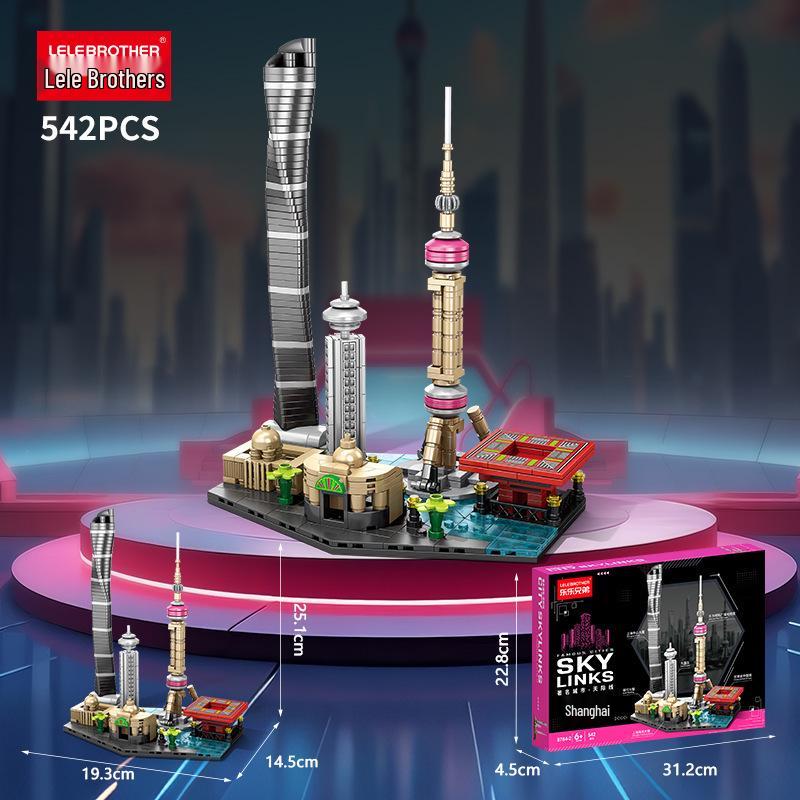 

Будівельні блоки Lele Brothers Skyline: Вулична сцена Архітектура Навчальна іграшка для хлопчиків
