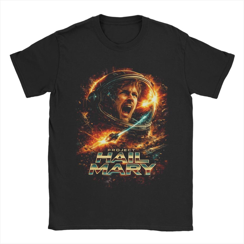 Project Hail Mary Vintage TShirt Unisex Y2K Retro Cotton T Shirts Beach O Neck Hippie Tee Shirt Pattern Plus Size Tops