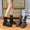 Short Boots Women's Thick-soled Elastic Boots Spring New Thin Boots Versatile and Thin Stacking Boots Small Women's Boots