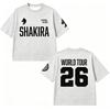 2026 Shakira Lmynl World Tour Printed Cotton T Shirt Unisex Men Women Kids Streetwear Casual Short Sleeve Tops 1pc