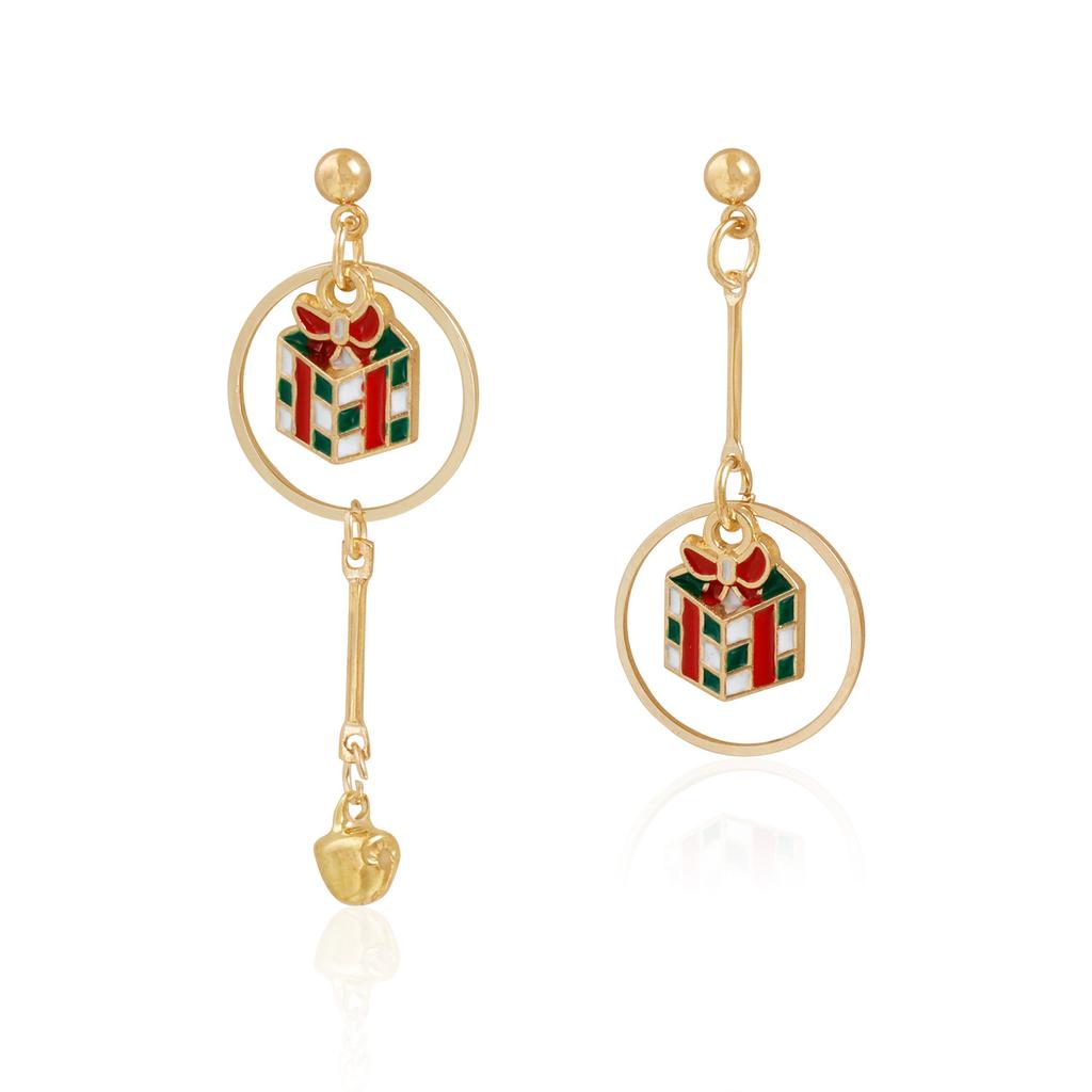 Fashion Christmas Earrings Zircon for Women Christmas Tree Hat Deer Necklace Girls Party Festival Zircon Gifts