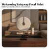 Marble Disc Sculpture with Stand Minimalist Decorative Accent for Bookshelf
