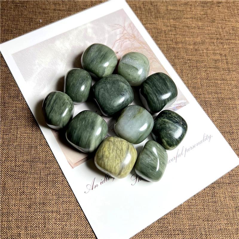 Natuurlijke Groene Haarkwarts Gepolijste Steen voor Aquarium Landschapsdecoratie