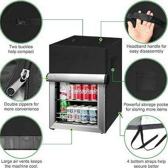 Compact 3.0 Cu Ft Outdoor Dust Cover for Upright Freezer/Beverage Refrigerator