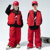 Kids' Trendy Hip Hop Dance Outfits: Boys' Cargo Pants & Girls' Jazz Costumes Set