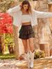 New Hot Style Spicy Girl Sequin Mini Skirt: Sexy, Solid Color, Pleated Design