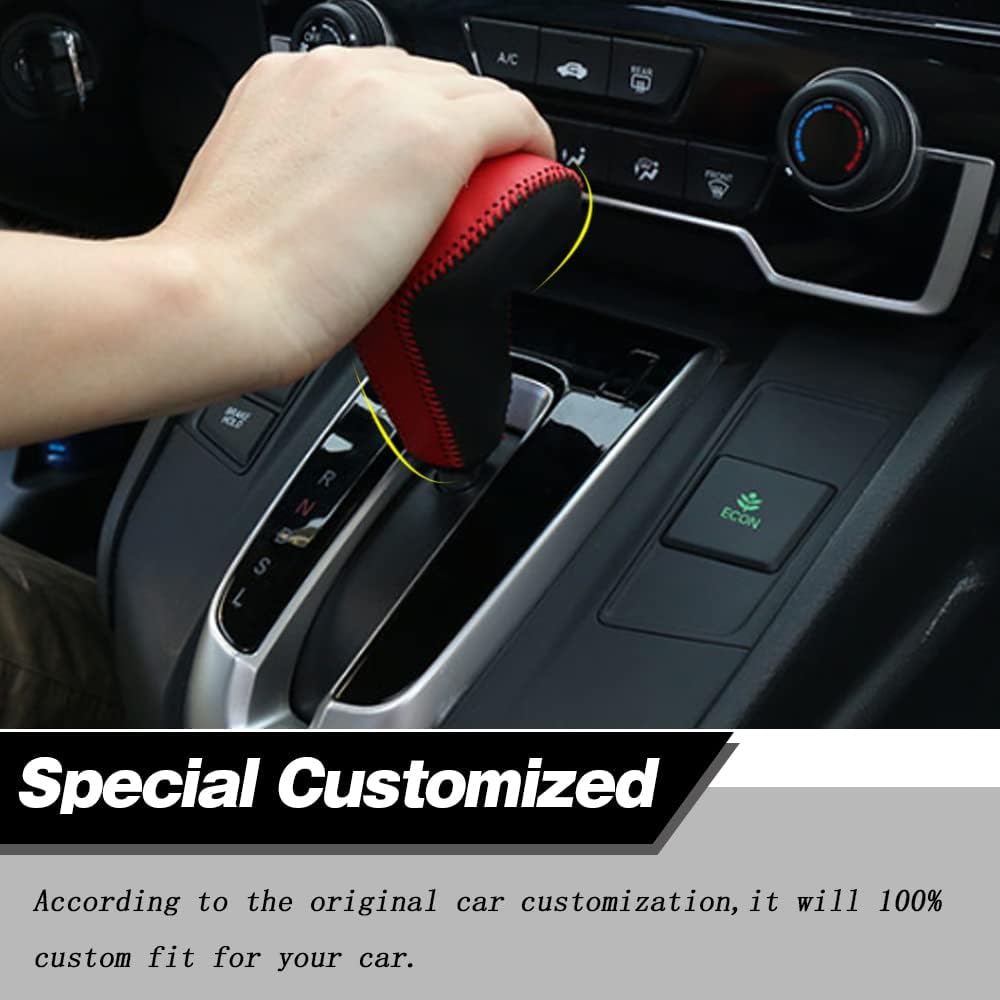 Gear Shift Knob Cover Automatic Transmission Boots Shift Lever Leather Sheath Accessories Fit for Honda CR-V CRV 2017 2018 2019 2020 2021