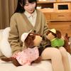 26/35CM Cute Dachshund Plush Toys Wear Clothes Doll Kawaii Pink Dress Blue Shirt Bee Dress Up Dachshund Doll Accompnay Toys