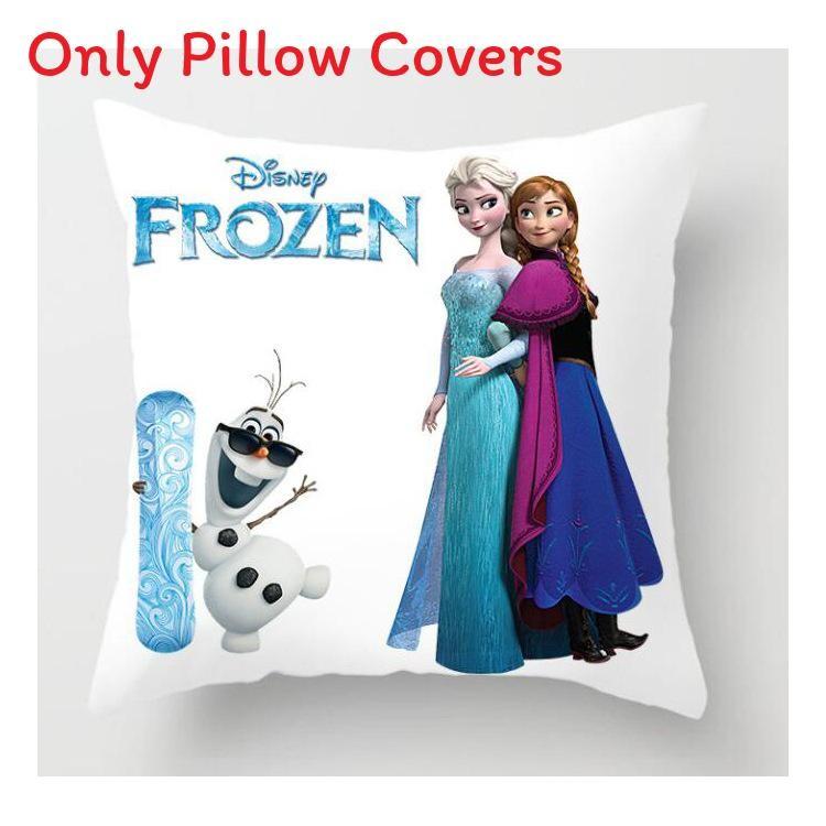 The Frozen Snow Queen Cartoon Cushion Cover Linen Material Cozy Spaces Home