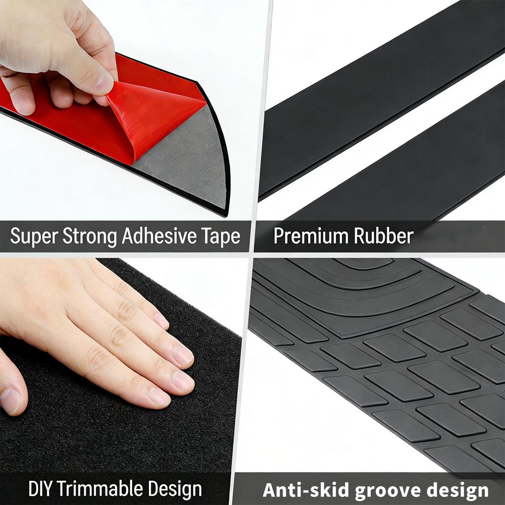Quick Install Rubber Bumper Protectors for Various Car Models Scratch Resistant Anti-Collision Strips Universal