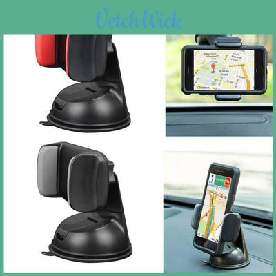 Universal Car Phone Holder With Suction Cup And 360-degree Rotating Gel Base For Navigation