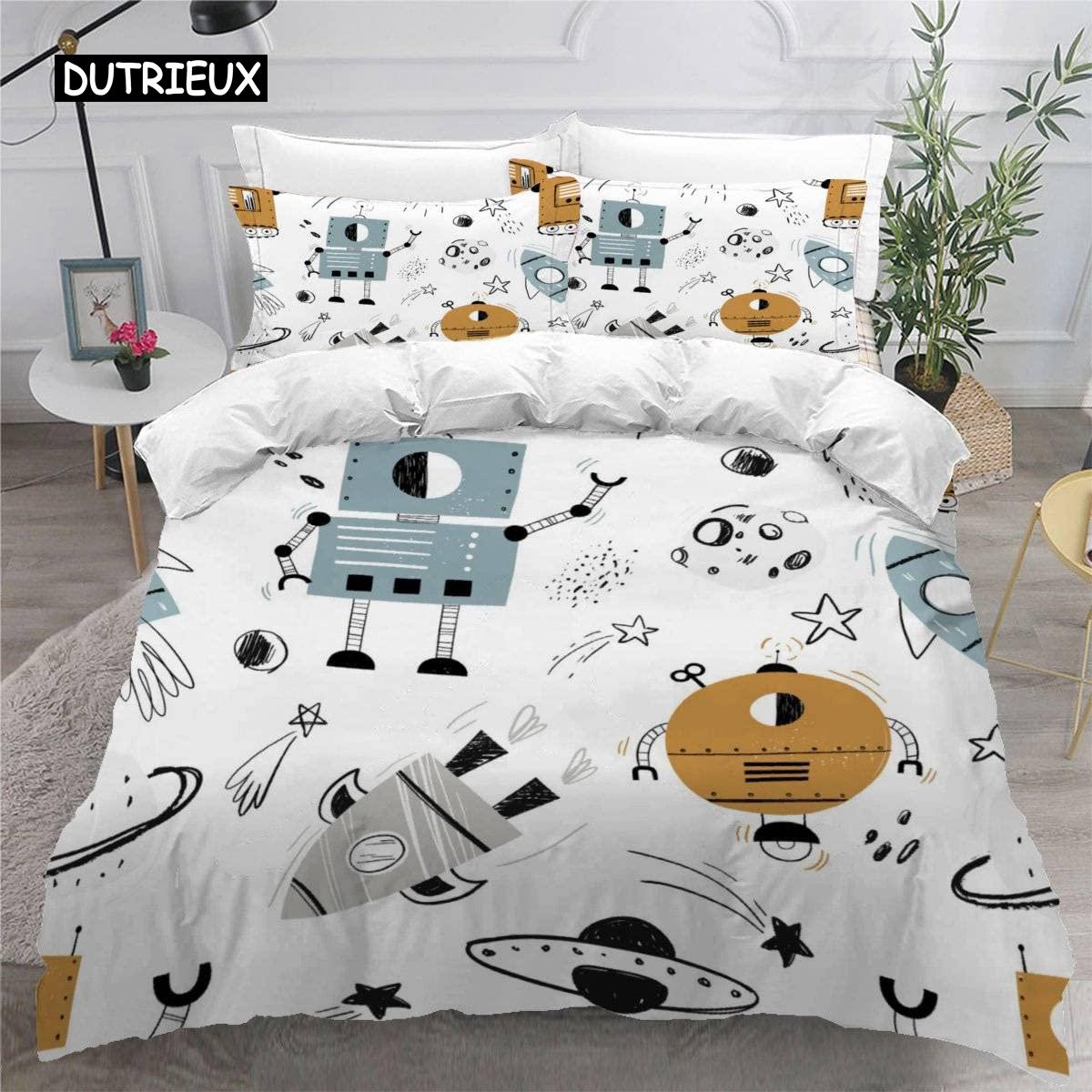

3D Jungle Animals Duvet Cover Soft Microfiber Kids Bedding Set with Zipper Closure for Girls Boys EU single(135x200cm)