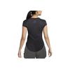 Nike Dri-Fit Run Division Solid Rundhals Kurzarm T-Shirt Damen Oberteile Schwarz DX0200-015