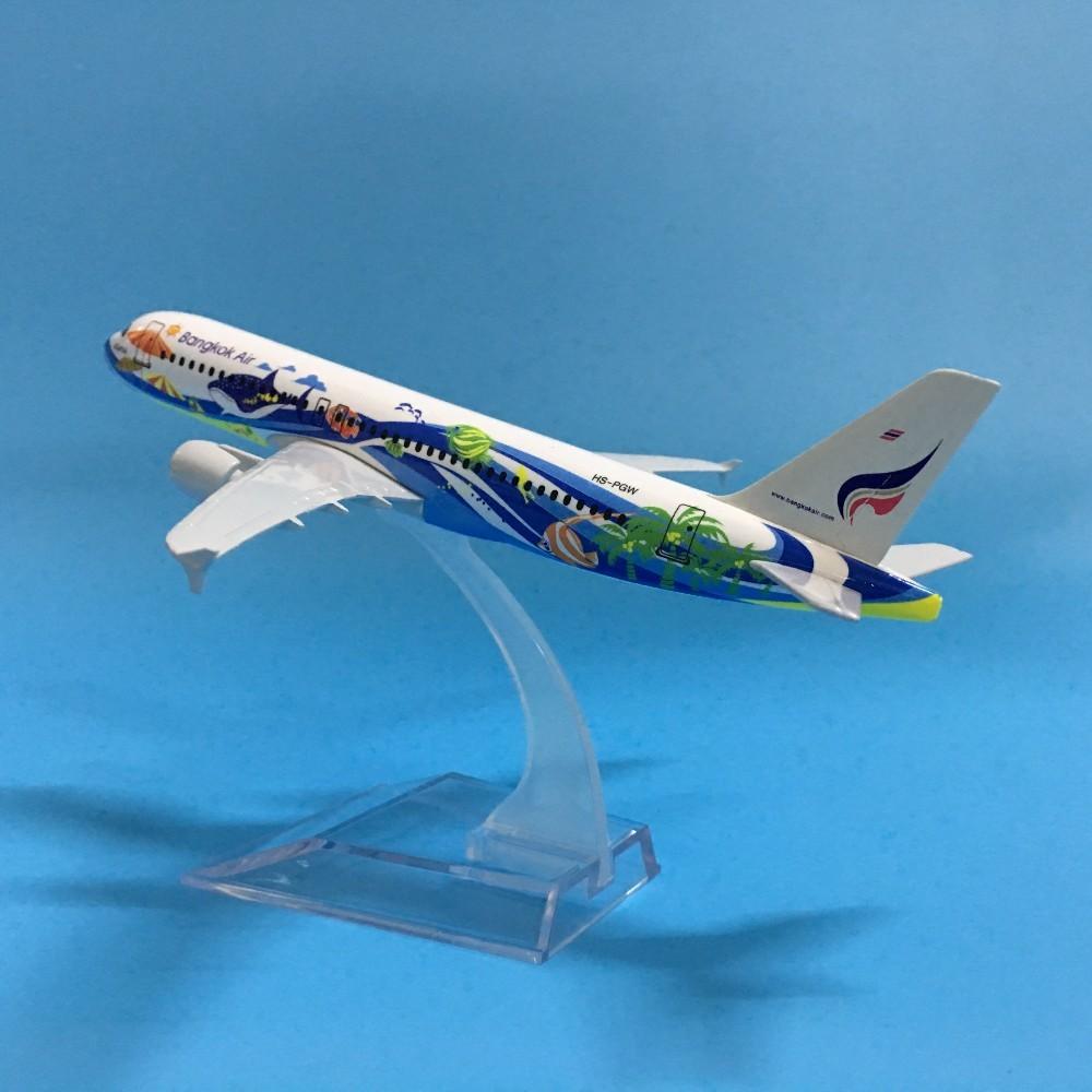 1/400 Scale 16cm Thai Bangkok Air Airbus 320 Airplane Model Airplane Diecast Metal Planes