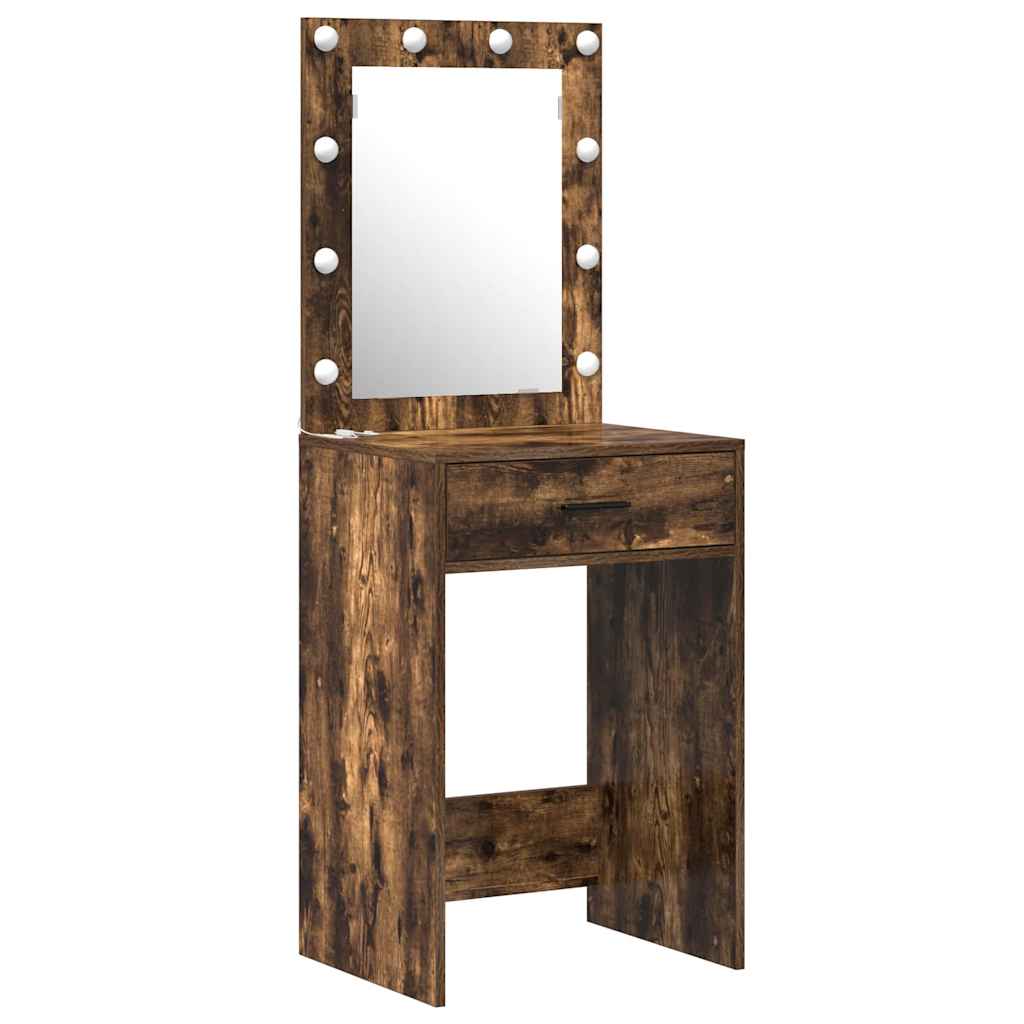 Makeup Table with Storage Brown 50 x 41 x 135 cm Engineered Wood