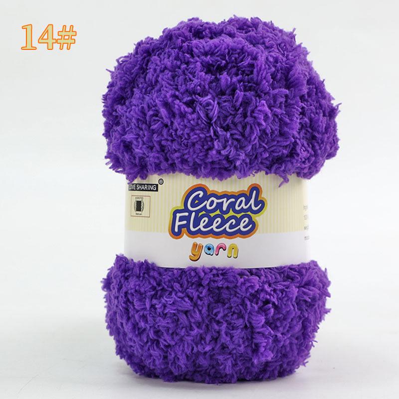 DIY Scarf Knitting Kit: Ice Yarn, Thick Coral Fleece, Gift for Her