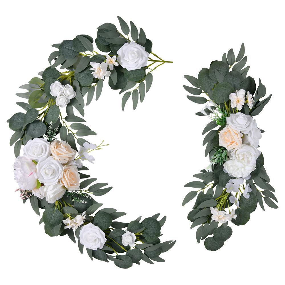 

Свадебная открытка в западном стиле Водная открытка Цветочная композиция для места проведения свадьбы Украшение арки Цветочная имитация Цветочный знак шампанского