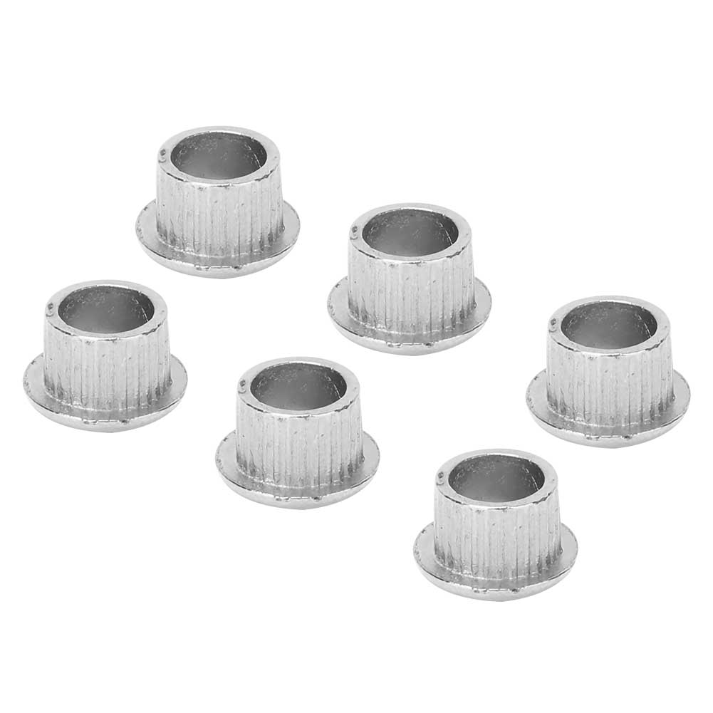 6Pcs Metal Guitar Tuner Conversion Bushings Adapter Ferrules Repairing Accessories