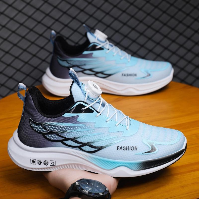 

Men s shoes spring new breathable and lightweight youth rotating button running sports casual shoes trendy shoes 44