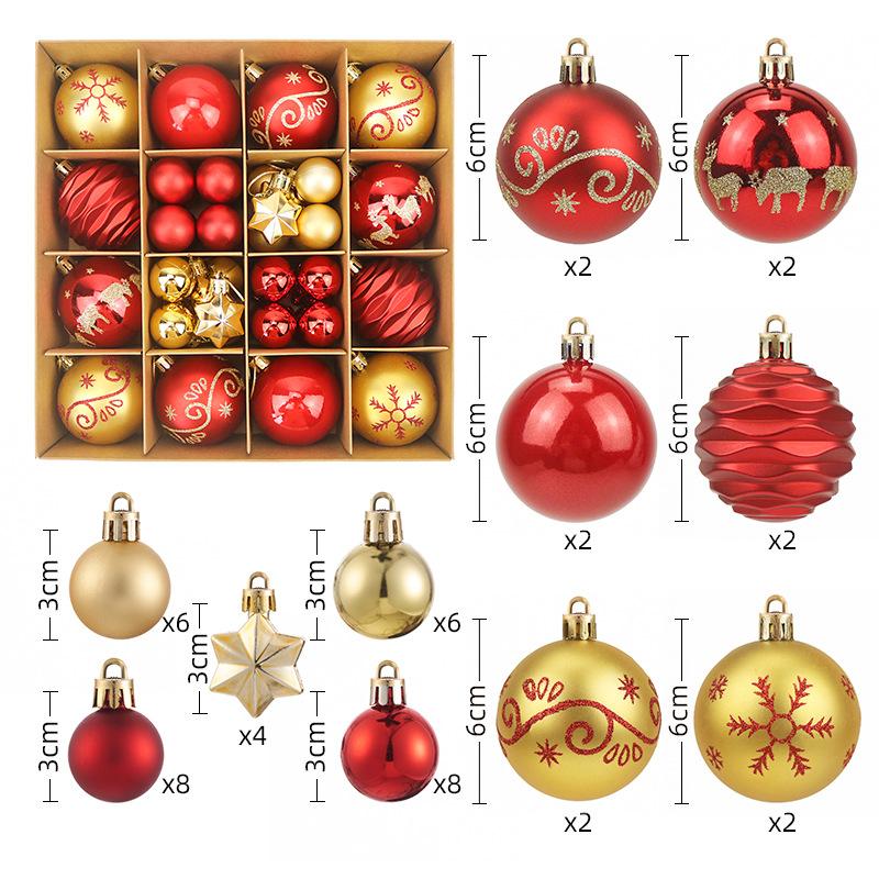Christmas Decorations 44 Sets Electroplating Painted Balls New Christmas Balls Christmas Tree Pendants Christmas Balls