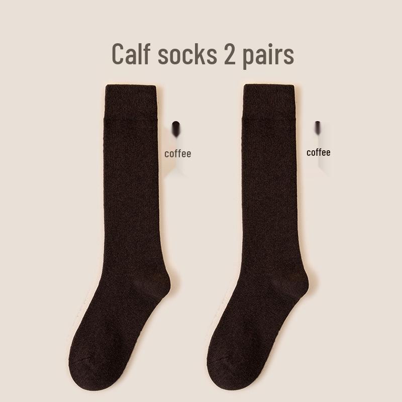 Women's Premium Cotton Mid-Calf & Thigh-High Socks: Versatile for All Seasons, Black