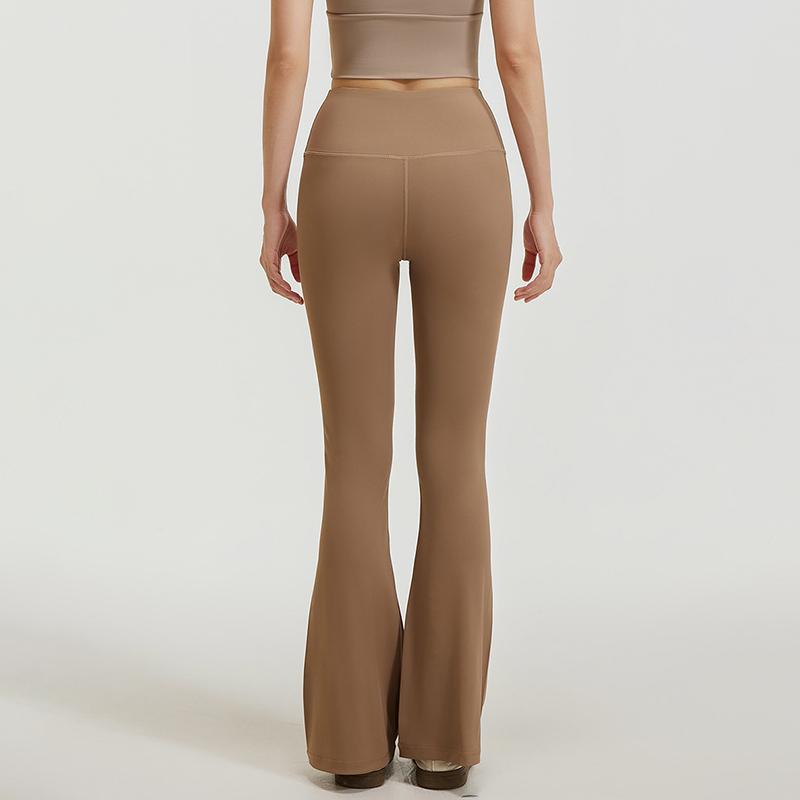 High-waisted Butt-lifting Flare Pants Seamless Nude-feel Yoga Pants Pilates Workout Fitness Leggings