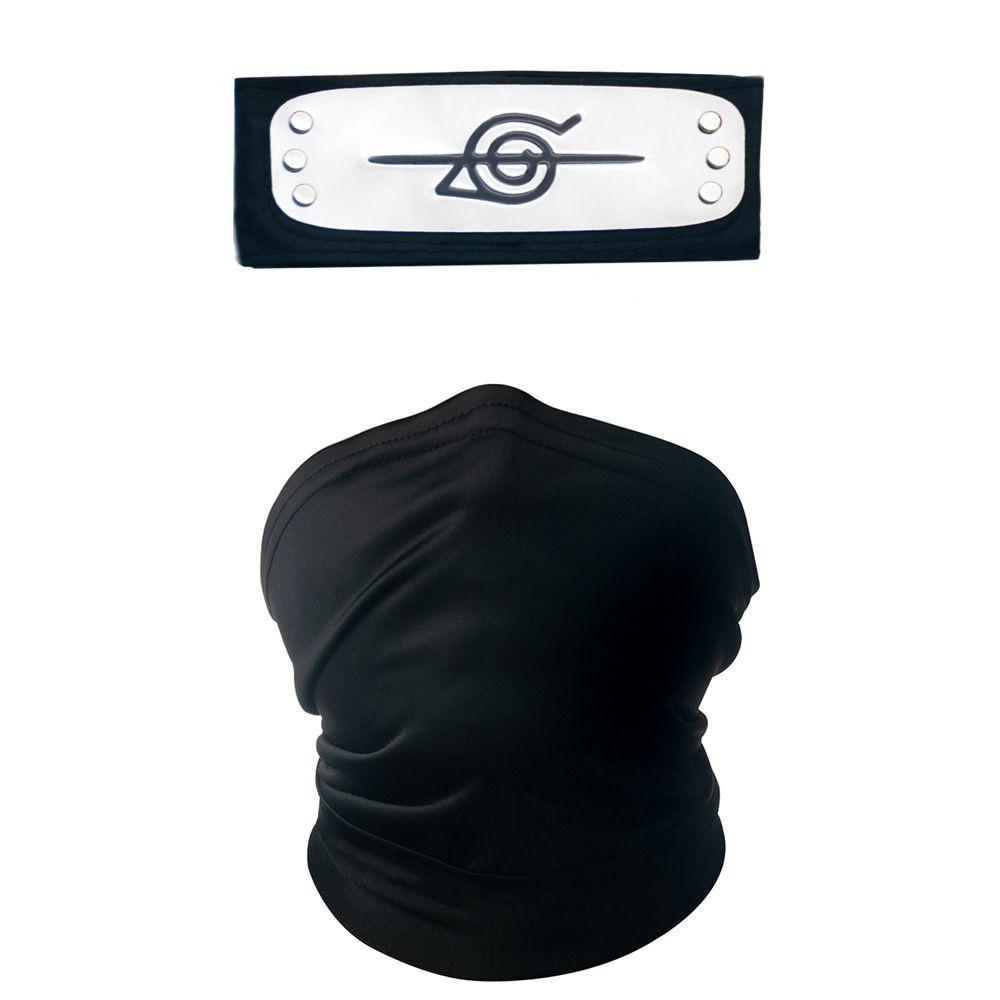 Stylish Naruto Kakashi Akatsuki Red Cloud Mask Quality Cosplay Headband For Parties