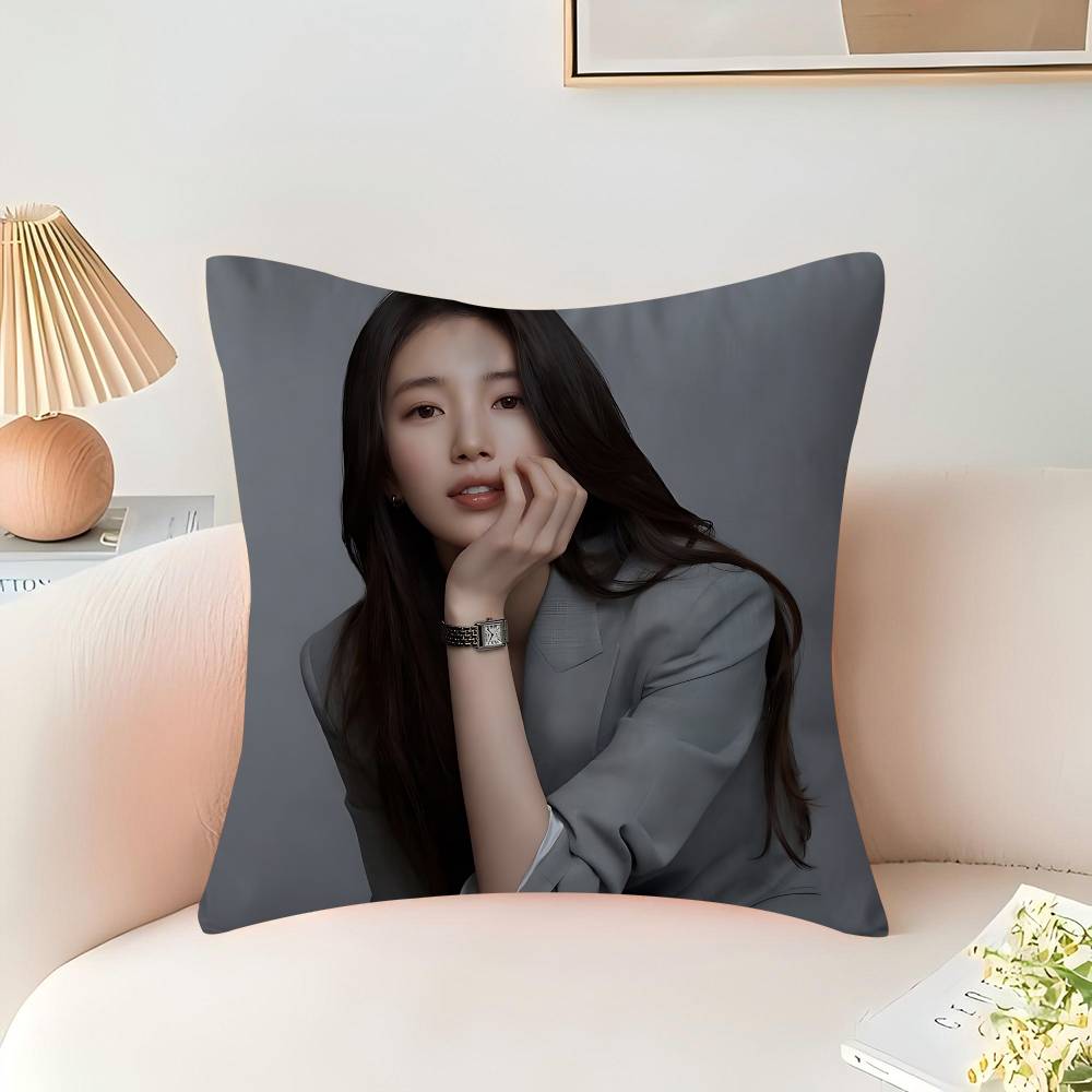 Actress B-Bae-Suzy Cushion Cover Inches Farmhouse Decor Home Throw Pillow Covers For Couch Decorations