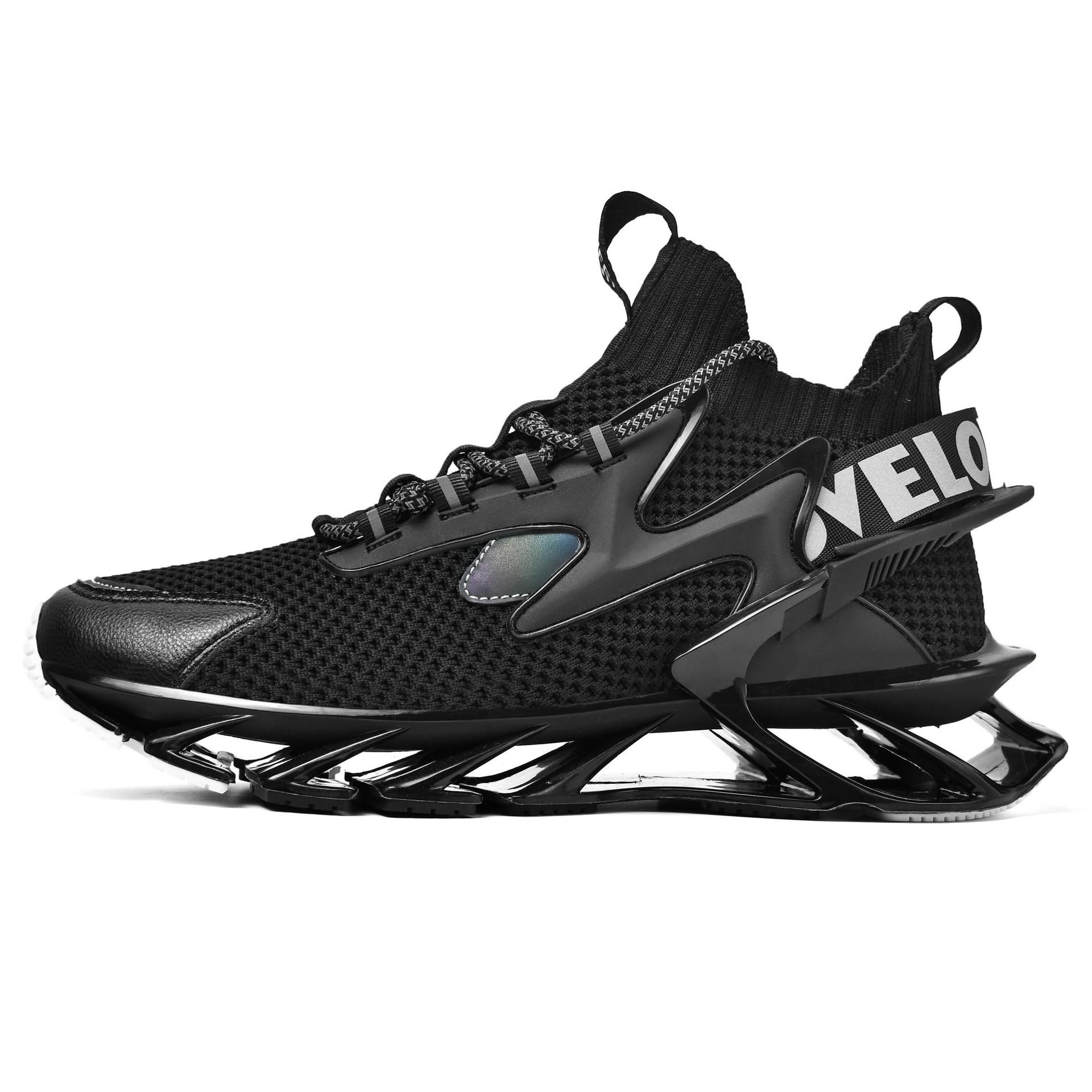 

Мужская дышащая повседневная спортивная обувь, уличная нескользящая обувь для бега, модная баскетбольная обувь 44 чёрный