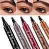 4-Tip Microblading Eyebrow Pencil – Waterproof, Smudge-Proof, Natural Hair-Like Strokes for Fuller Brows