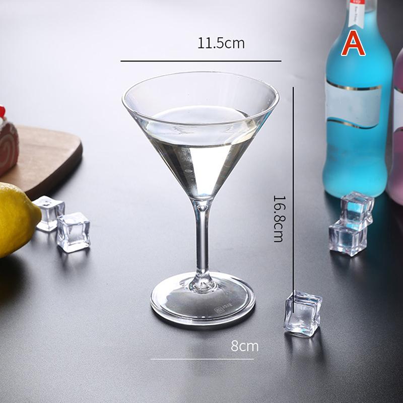 Akrylový koktejlový pohár Nerozbitná sklenice na víno Domácí Svatební Party Bar Pohár Červeného džusu Sklenice na pití Barové nástroje