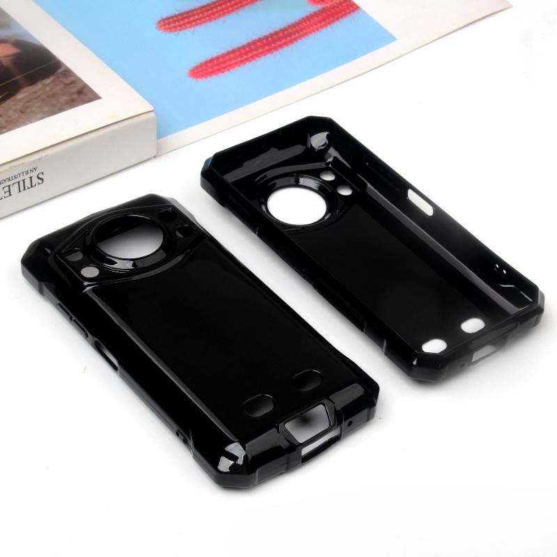 TPU Phone Case for DOOGEE Fire 7 Ultra Transparent Black Cover for DOOGEE Fire7 7Ultra Silicone Soft Cover Protective Back Shell