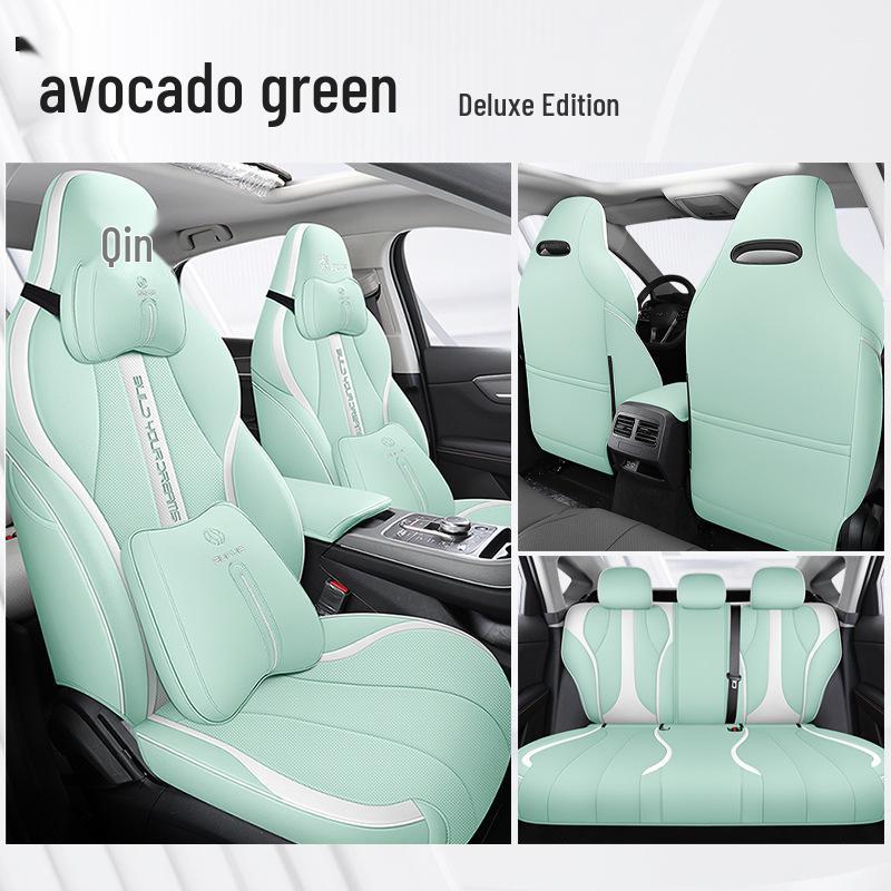 DJGY Sportovní kožený potah sedadla pro BYD Qin PLUS - Celoroční polštář