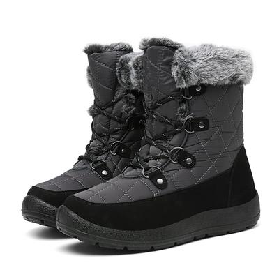 Neve tempo frio térmico inverno tempo frio à prova d'água fácil até 26 CM [JSWEI] botas, sapatos, isolamento, sapatos, botas, botas de cadarço, & antiderrapante,