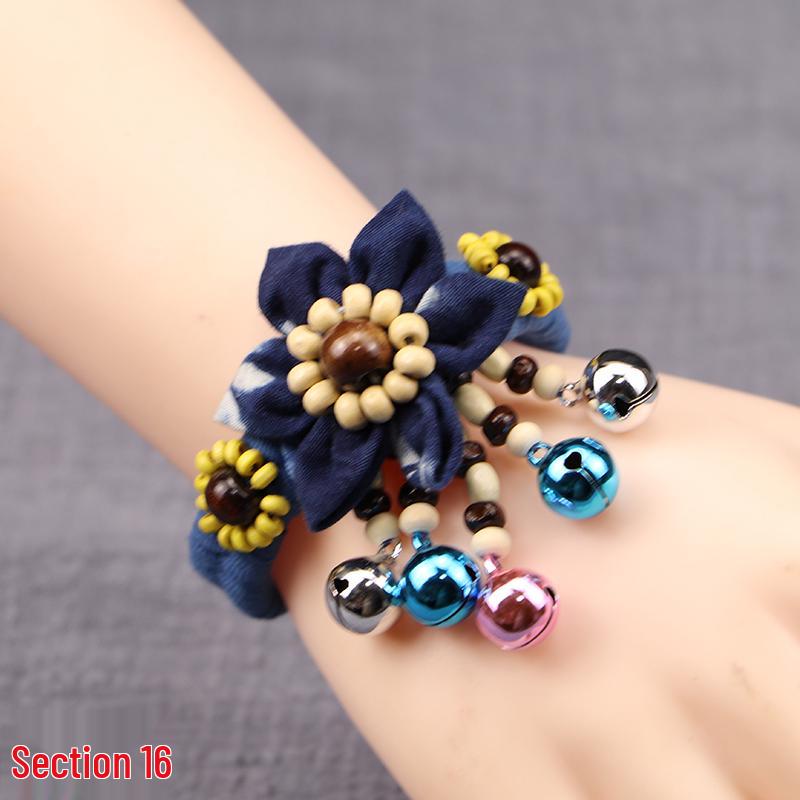 Yunnan Handgefertigtes Indigo Batik Baumwolle Leinen Armband