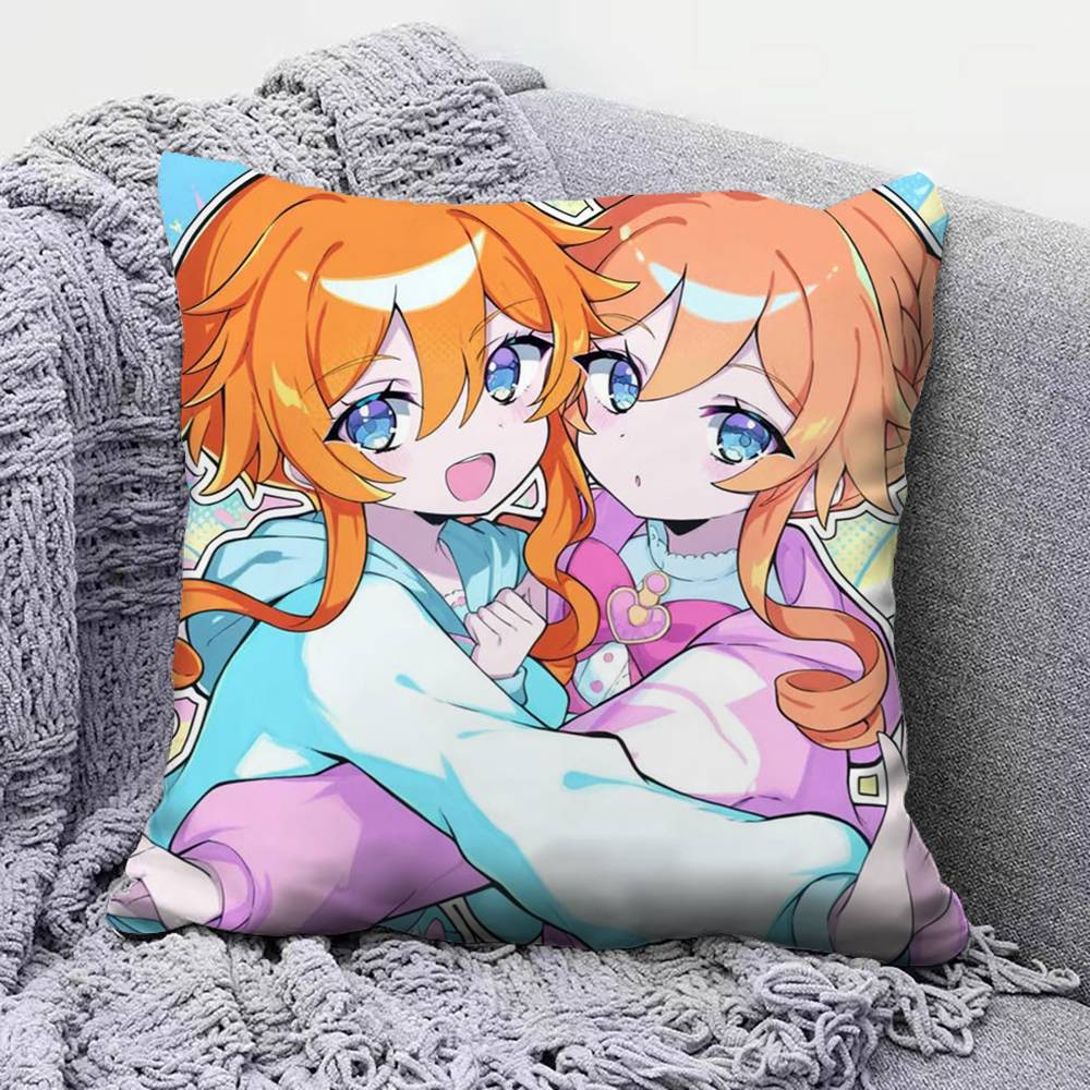 DATE A LIVE Anime Girl Cute Pillow Covers Home Sofa Cushion Covers and Aecorative Custom