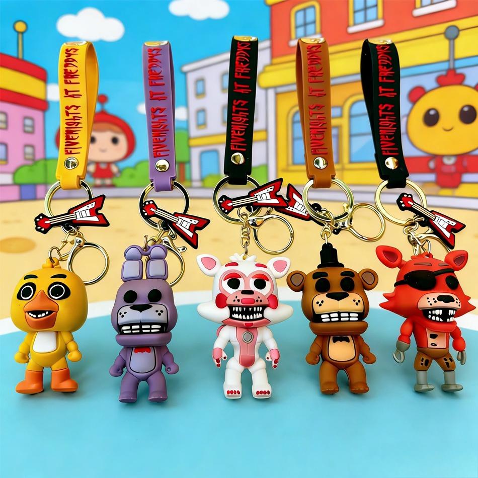 Fnaf Purple Nightmare Bonnie The Clown Anime Toys Five Nights At Fredy Bonnie Figure Keychain Anime Cartoon Dolls Gift