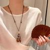 Bohemian Ceramic Necklace: Vintage Ethnic Long Sweater Chain & Zen Choker