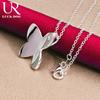 925 Sterling Silver Butterfly Pendant Necklace Fashionable Wedding Jewelry