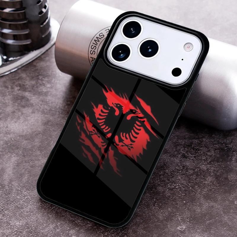 Albanian Flag Phone Case For iPhone 17 16 15 14 13 12 11 Pro Max Plus 17Air Soft Silicone Cover