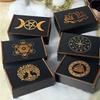 Wooden Trinket Box Tarot Card Case Vintage Trinket Box Wood Jewelry Box Small Wood Vintage Multifunctional Box For Tarot Card
