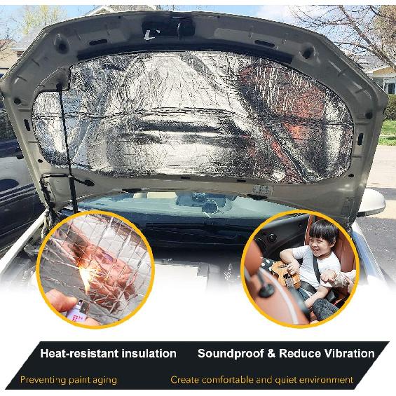 Car Sound Deadening Material Mat - 197 Mil 8.7 Sqft Auto Audio Deadener Foam, Sound Dampening And Heat Ulation For Truck, Vehicle