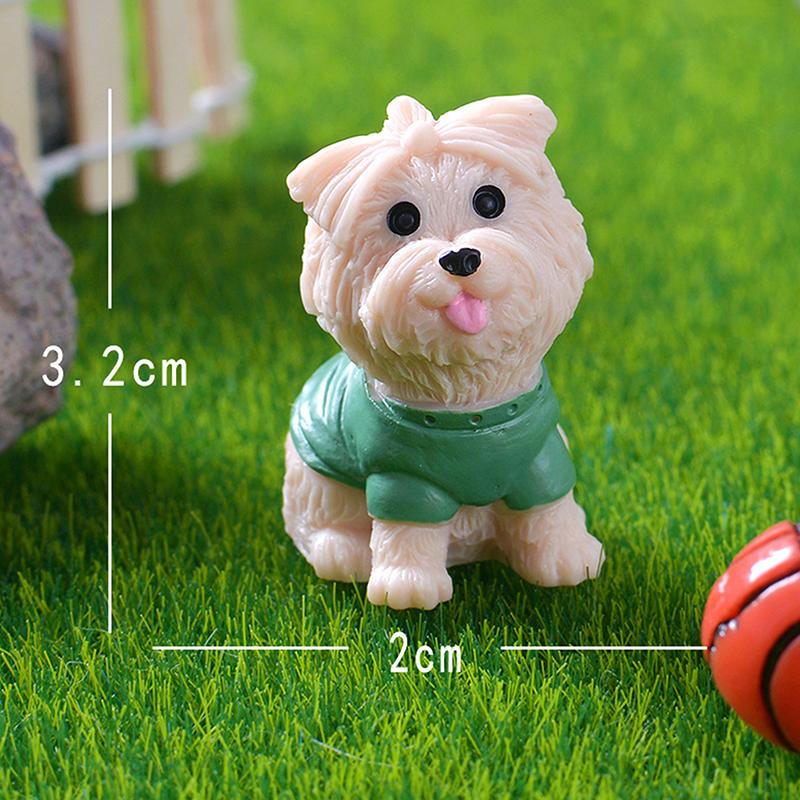 12Pcs Miniature Dog Figurines Miniature Terrarium Crafts Realistic Animals Dogs For Diy Micro Landscape Fairy Garden Accessories