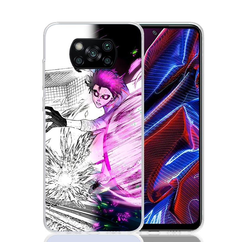 Blue Lock Football Anime Phone Case For Xiaomi Poco X7 X6 X5 Pro F7 Ultra Redmi 15C 15 13 13C 12 12C 10 10A 10C 9 9A 9C 9T Cover